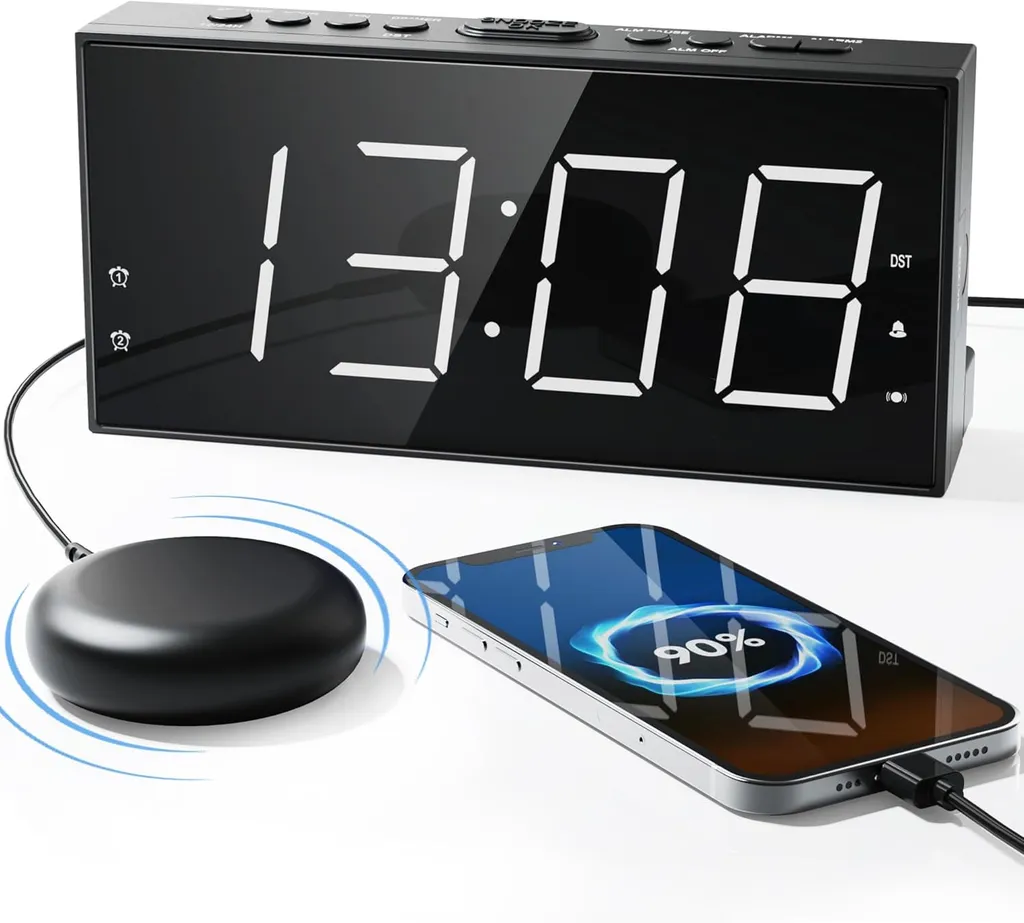 Vibrating alarm clock for heavy sleepers photo 1