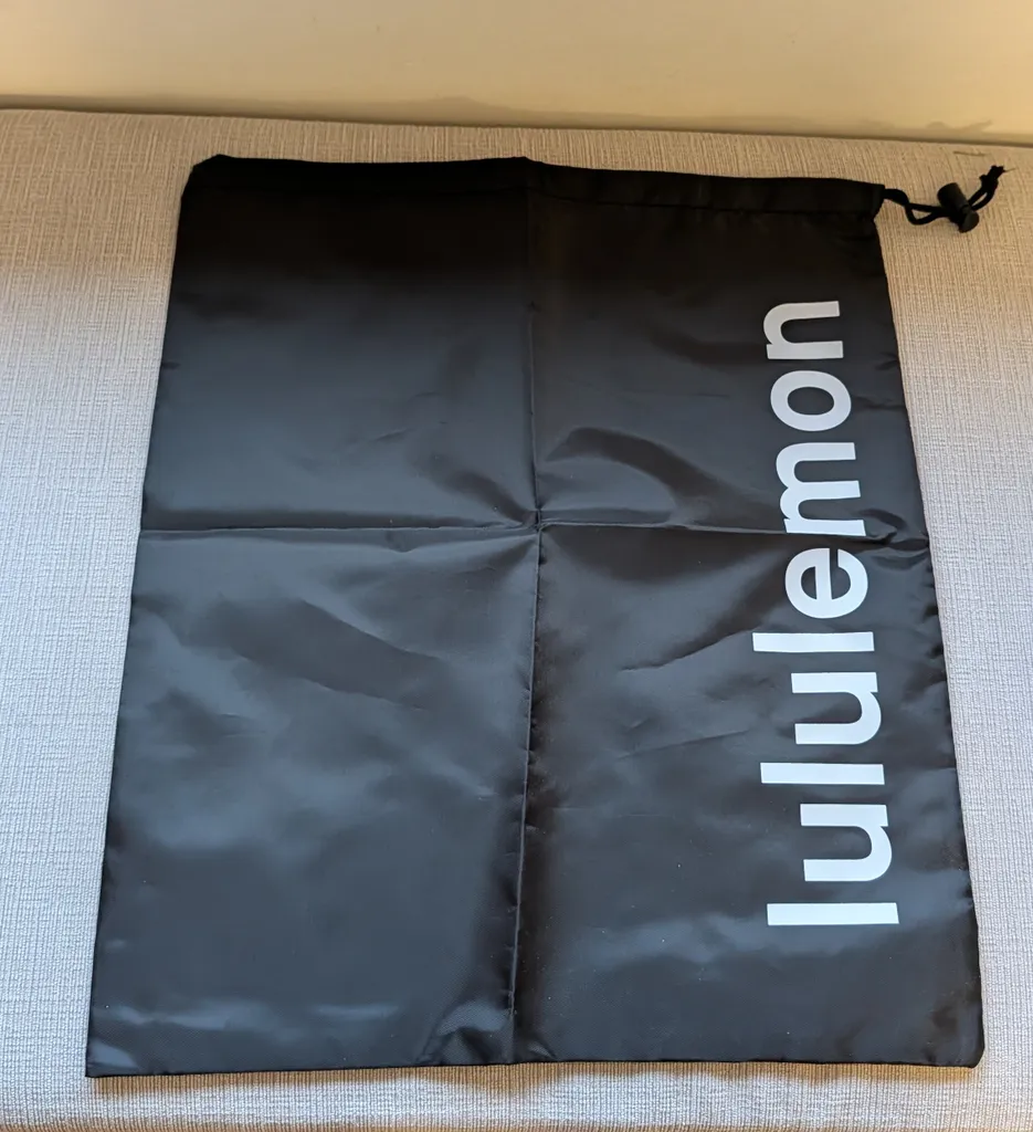 Brand New Lululemon Black Drawstring Bag photo 1