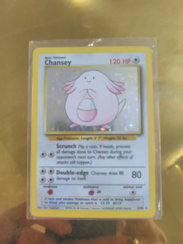 Rare Halographic Chancey Pokemon Card  photo 1