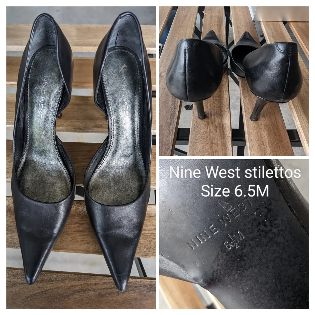 Nine West black stilettos size 6.5M photo 1