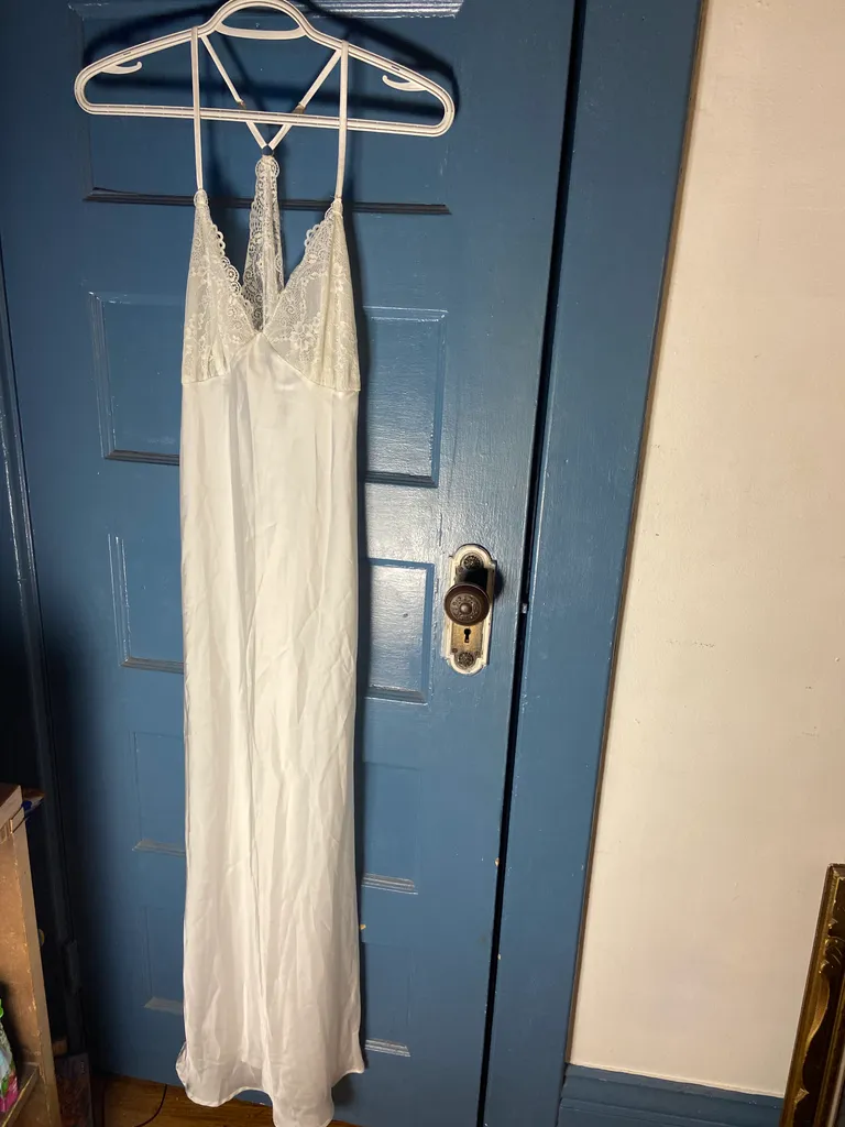 Bnwt long white slip  photo 1