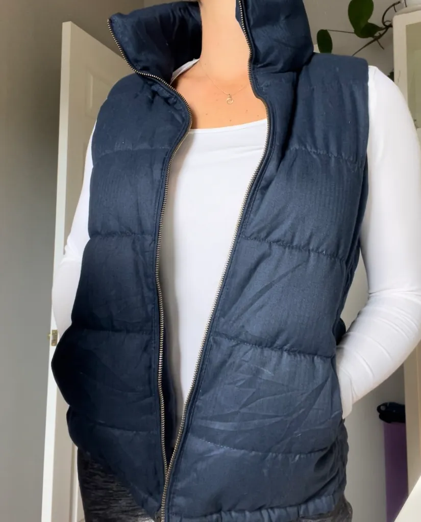 Navy Blue Old navy puffer vest  photo 1