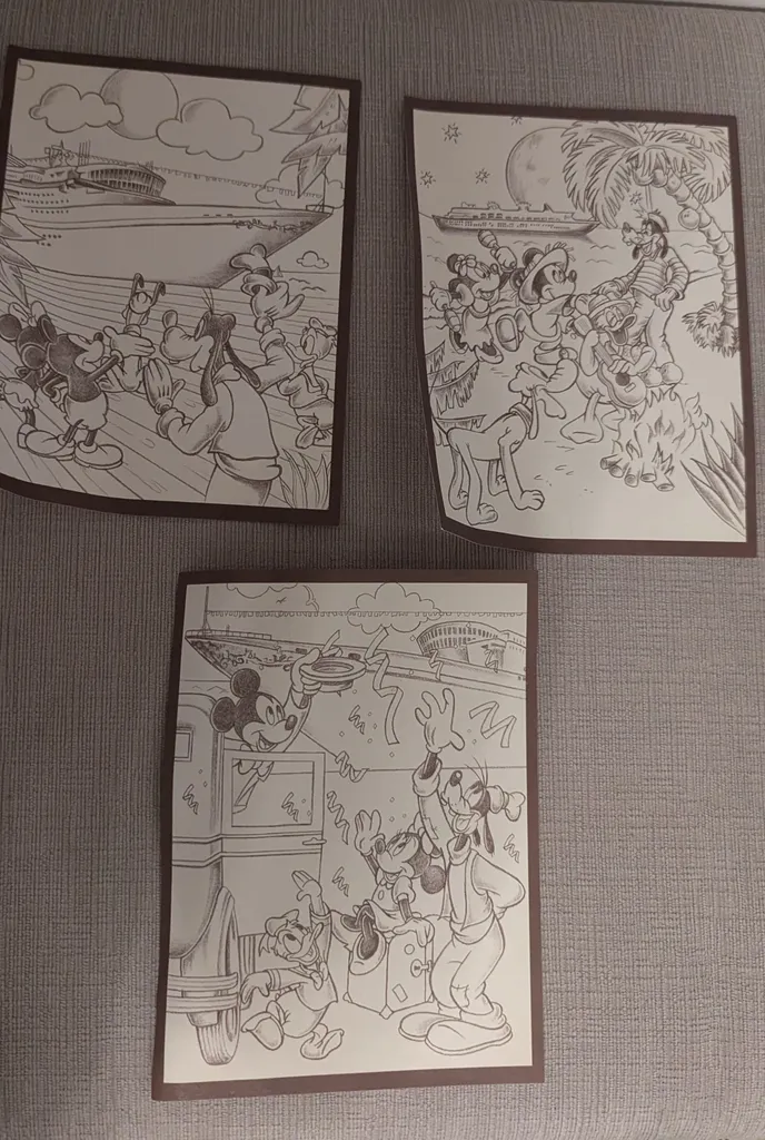 Vintage Mickey Mouse Colouring Postcards photo 1