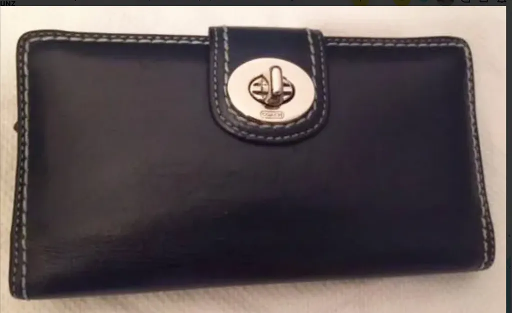 Coach Wallet (Blue) with Silver Hardware (leather) photo 1