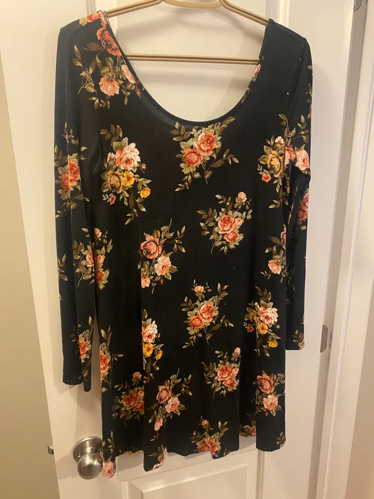 LS floral F21 dress size S photo 1