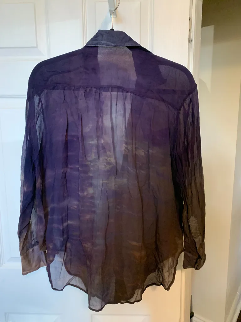 Sheer button down, M photo 1