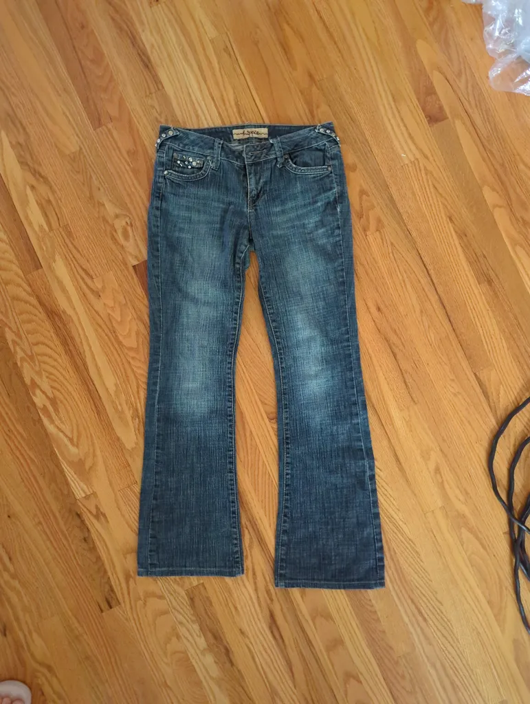 Vintage Bejeweled Flare Jeans photo 1