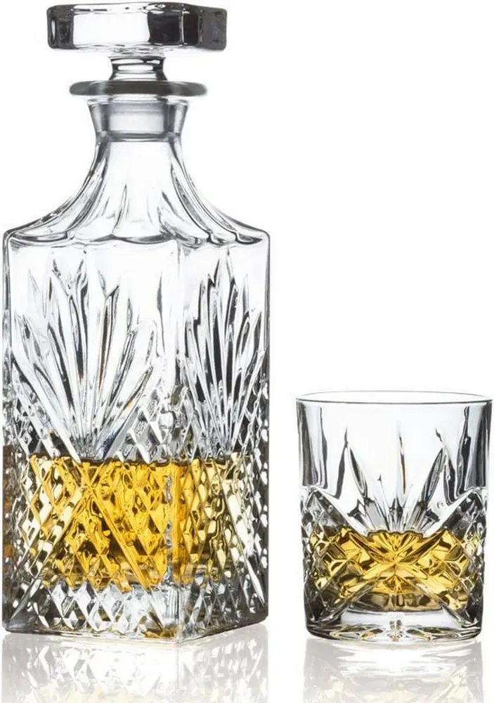 Old Fashioned Whiskey Glasses & Decanter Set photo 1