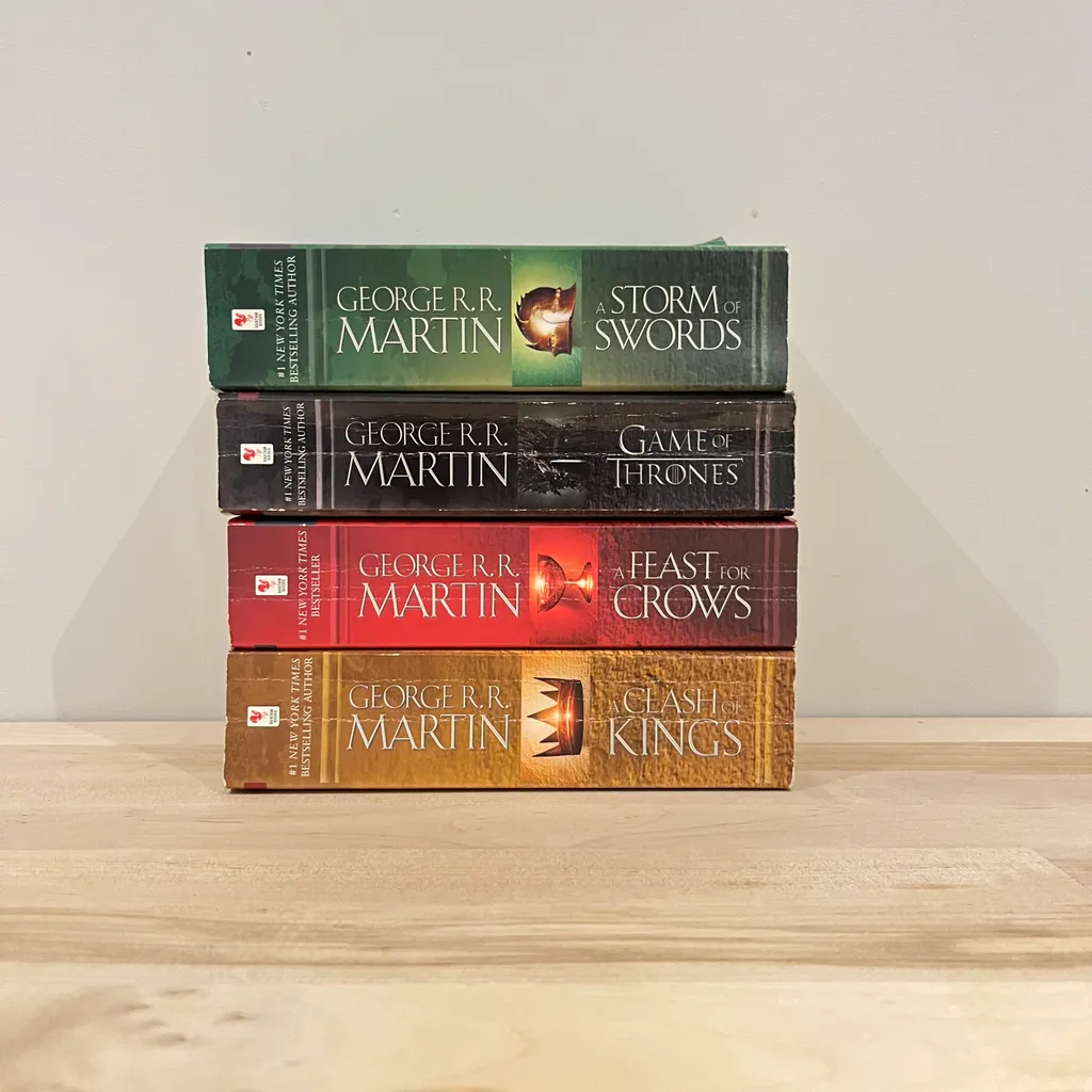 George R.R. Martin Book Stack  photo 1