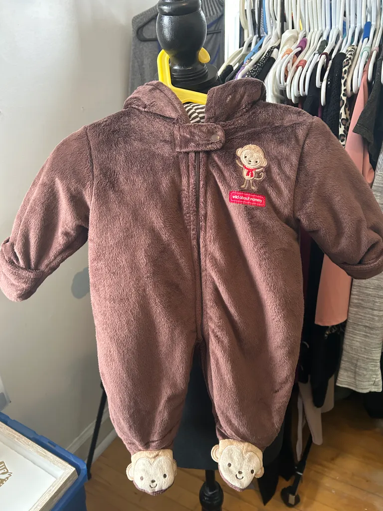 Monkey Snowsuit Brown and Soft 3M photo 1
