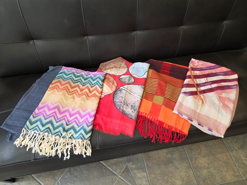 5 large unworn scarves photo 1