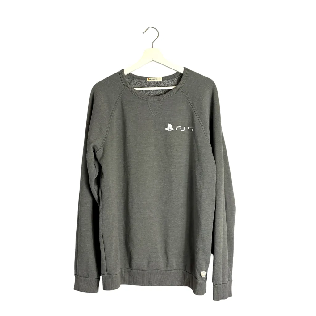 Marine Layer PS5 Men's Grey Pullover Crewneck Fleece Sweatshirt  photo 1