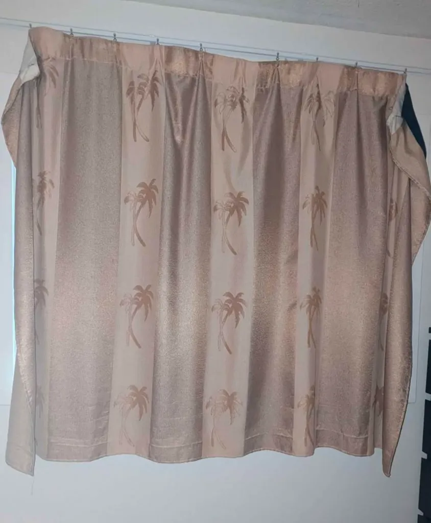 Vintage Palm Tree Curtains (Drapes - One Panel) photo 1