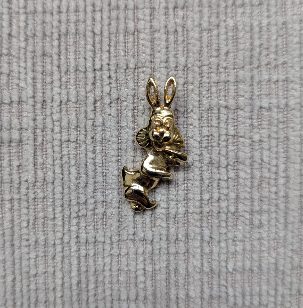 Vintage Park Lane Gold Tone Bunny Rabbit Charm Pendant photo 1