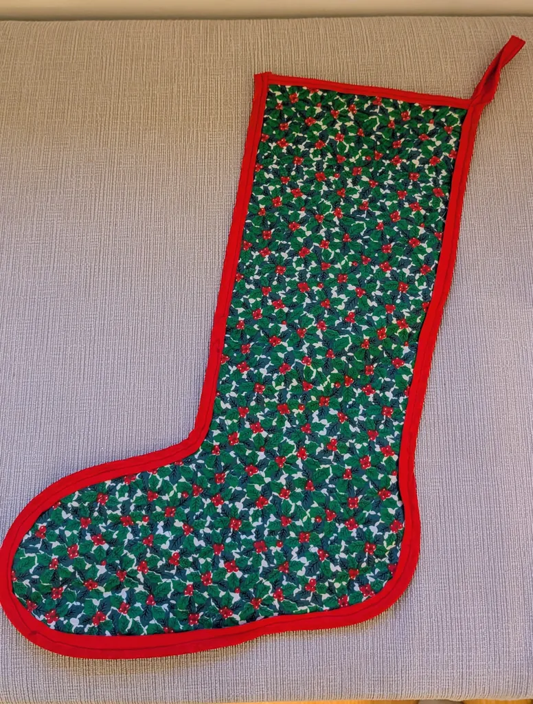 Christmas Stocking - Holly Pattern photo 1