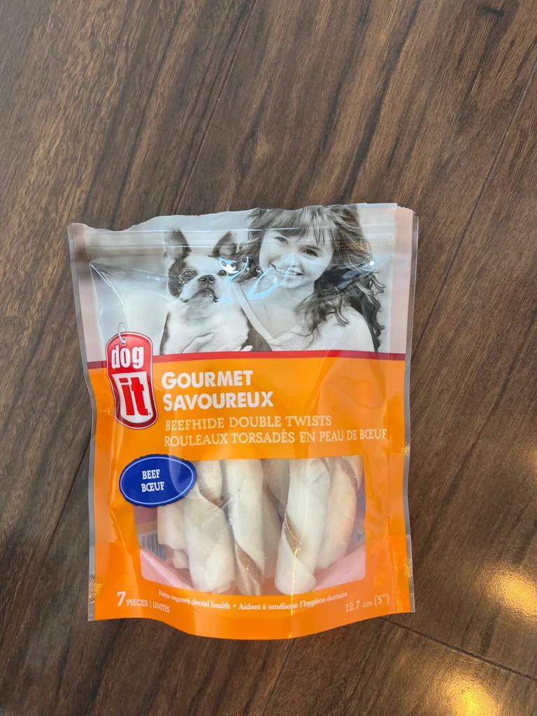 Dog treats, open but full bag photo 1
