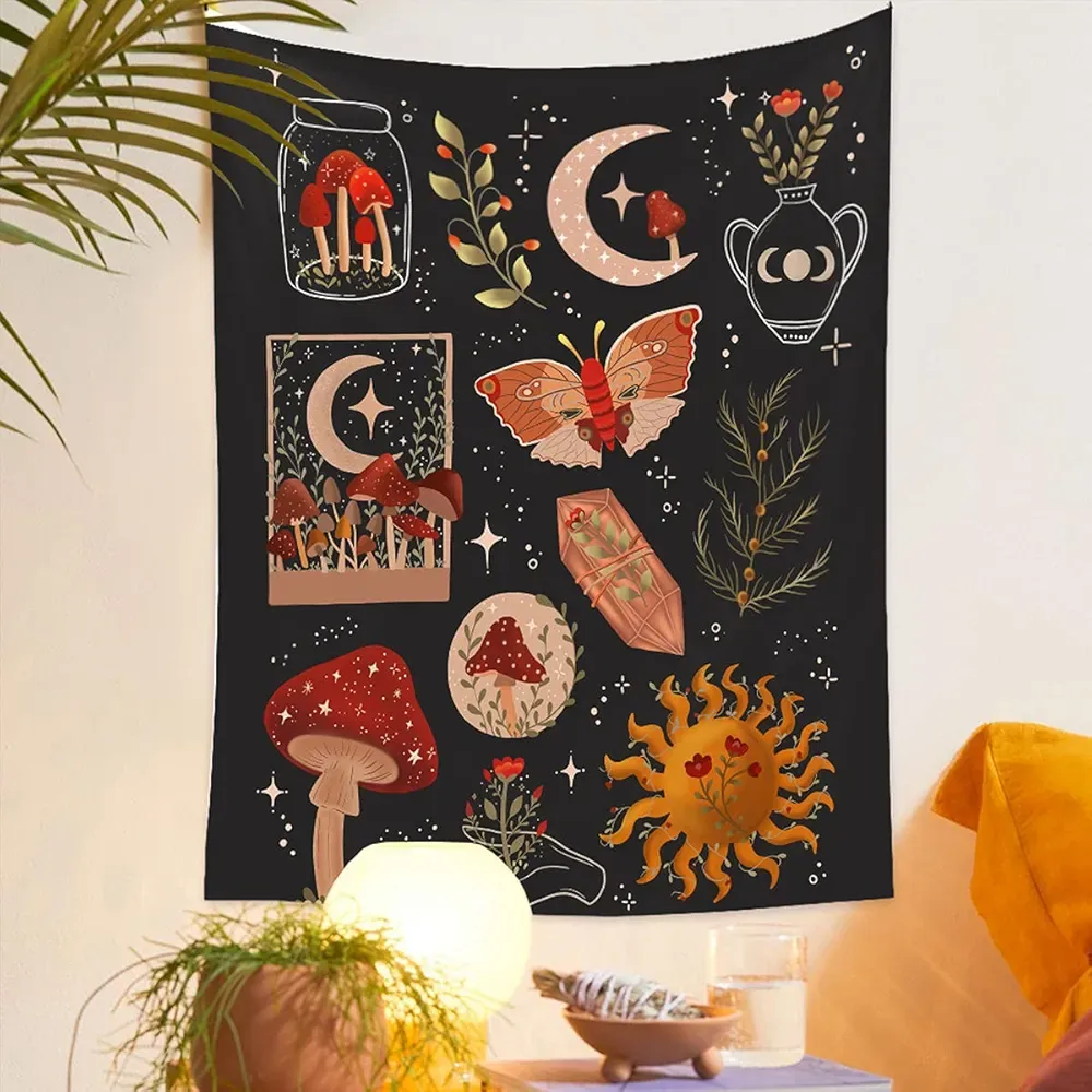 Mushroom/Bohemian/Psychedelic/Witchy Tapestry photo 1