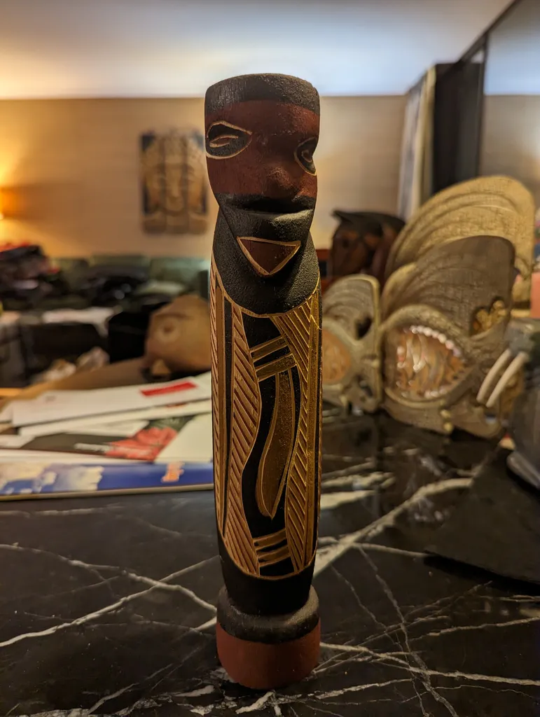 Indigenous wood statue  photo 1