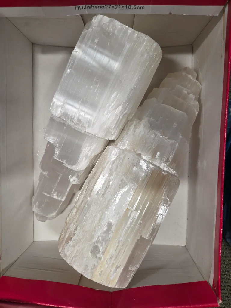 2 x selenite tower lamps photo 1