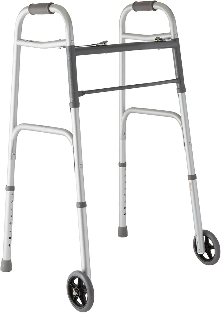 Walker with Wheels, 5-Inch, Folding photo 1