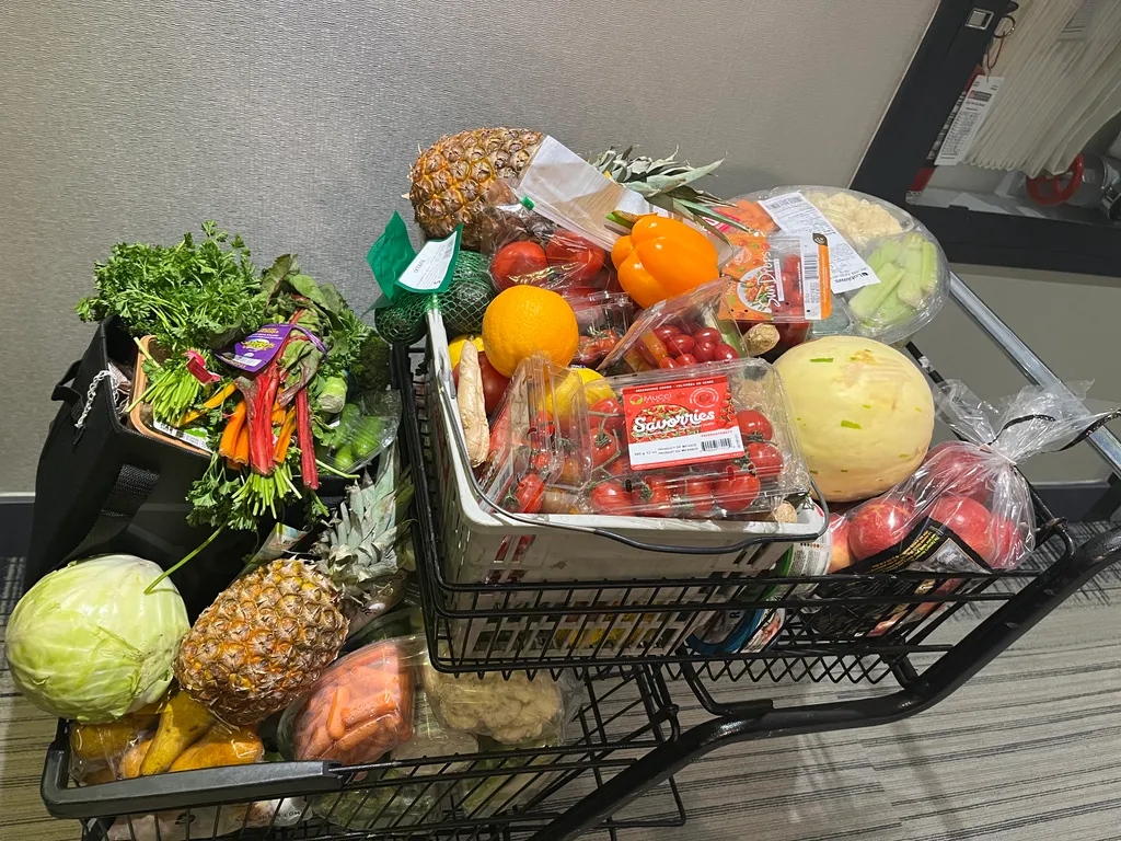 Cart full of produce!!!!!  photo 1