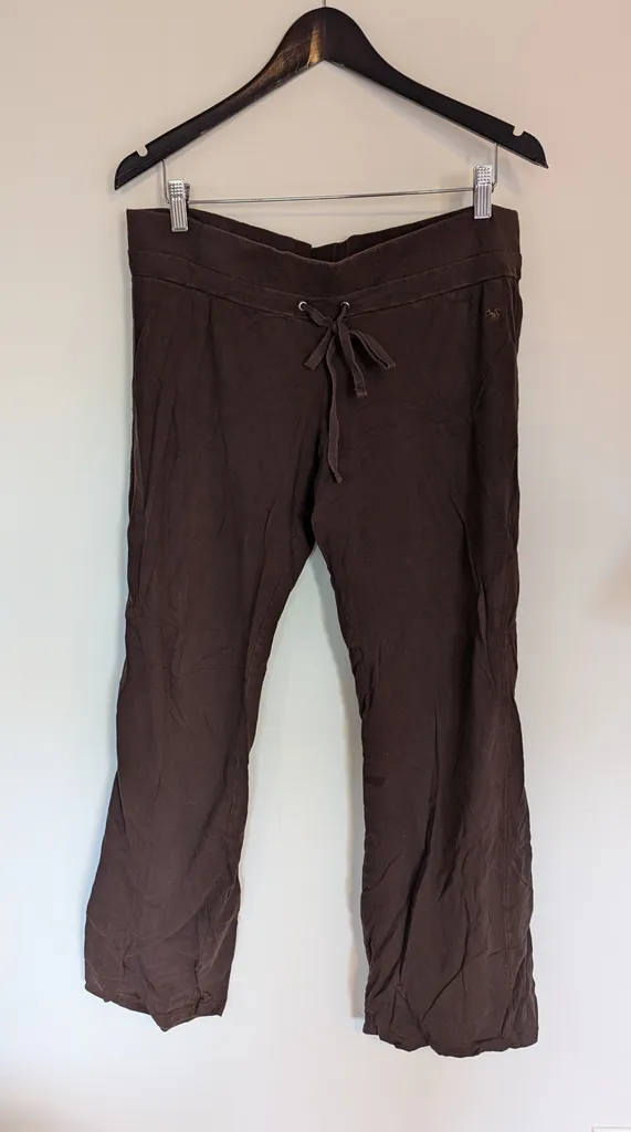 Jacob Connexion Brown Drawstring Pants - Women's Large photo 1