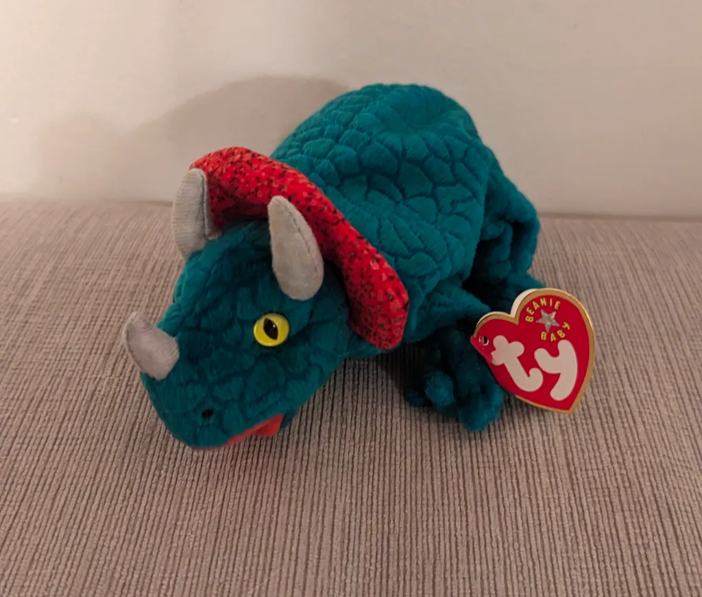 Ty Beanie Baby Hornsby Triceratops photo 1