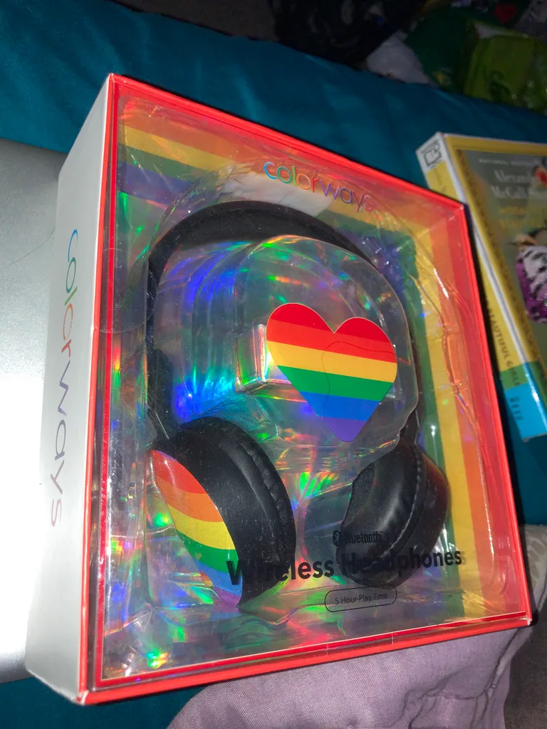 lgbt+ rainbow headphones photo 1