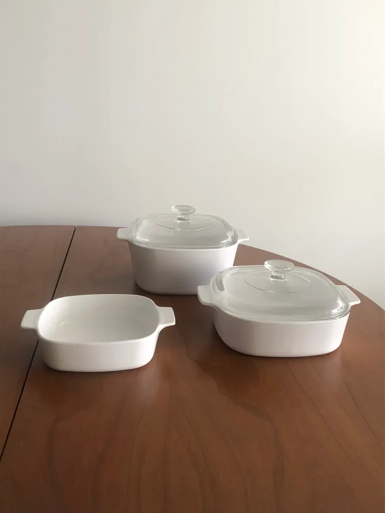 5 Pc  White Corningware Pyrex photo 1