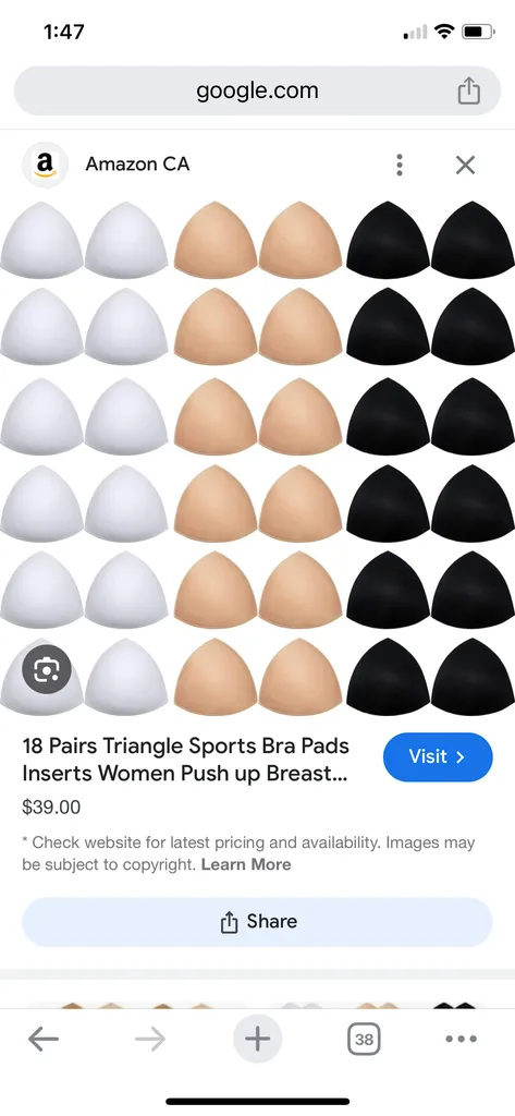Triangular nude bra pads photo 1