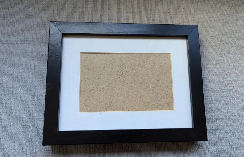 Black Picture Frame with White Mat photo 1