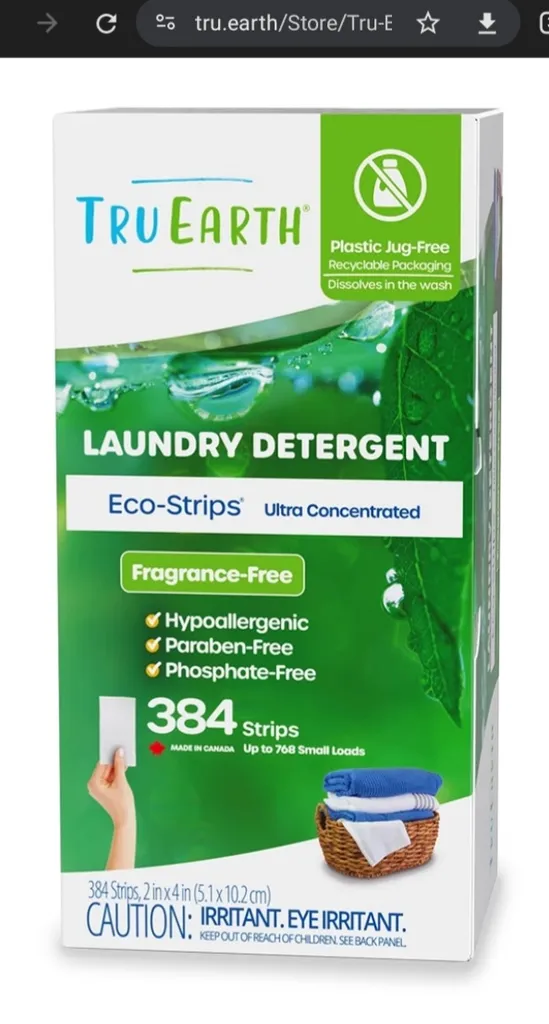 ISO tru Earth laundry detergent strips photo 1