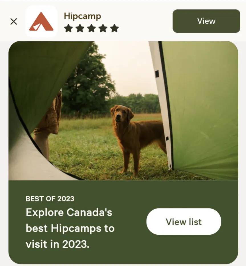 HIPCAMP gift card $150 photo 1