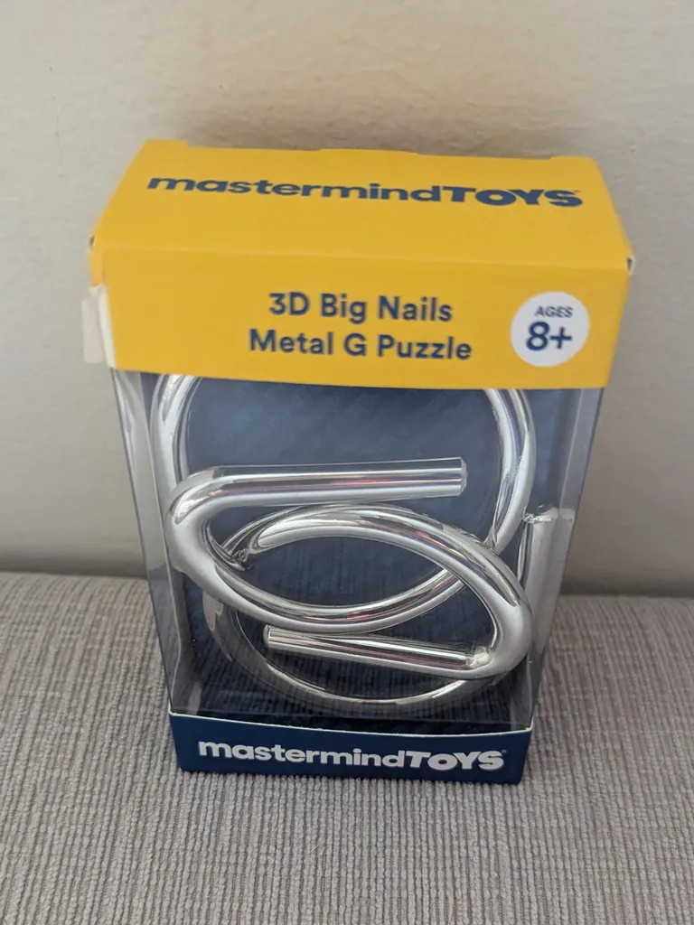 Brand New Mastermind Toys 3D Big Nails Metal G Puzzle photo 1