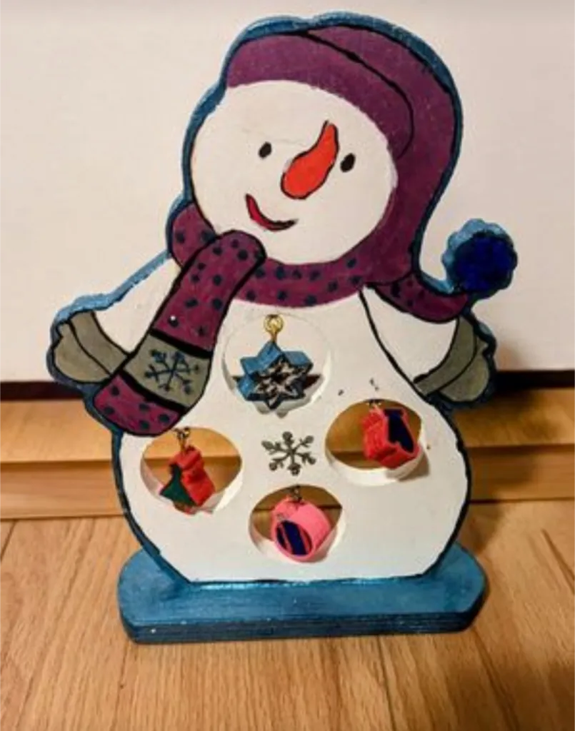 Wooden Snowman Christmas Decoration  photo 1