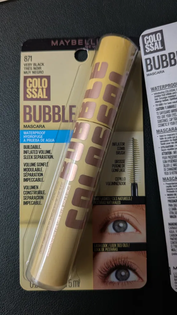 Maybelline Colossal Bubble Waterproof Mascara Black BNIP photo 1
