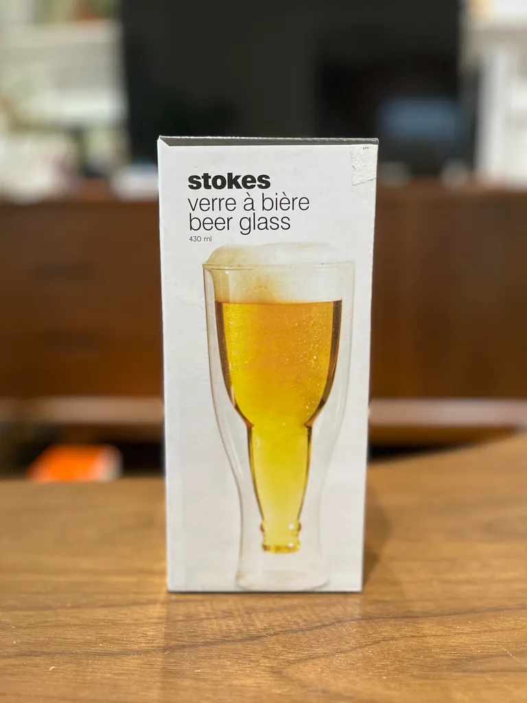 BNIB Stokes Upsidedown Beer Glass photo 1