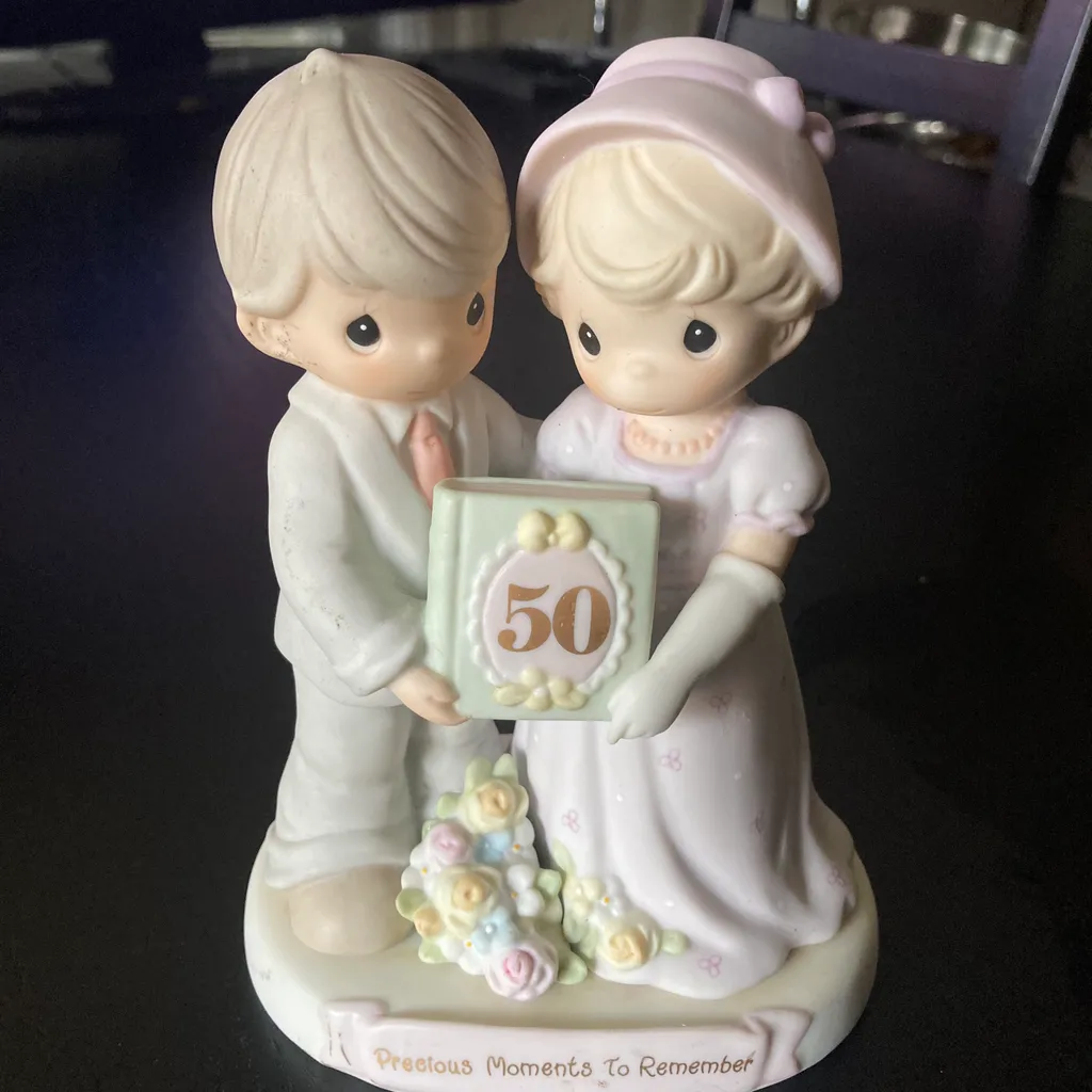 PRECIOUS MOMENTS FIGURINE 50TH ANNIVERSARY photo 1