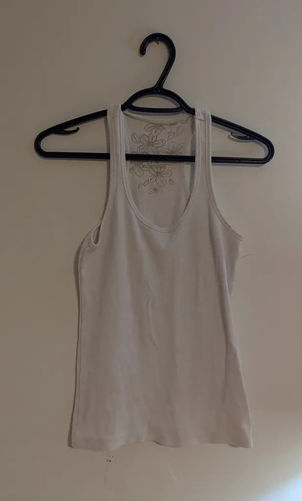 Garage White Tank Top - Women's Large photo 1