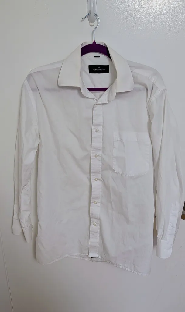 Franc Feruzzi Men's White Dress Shirt -  Size 15 1/2, 32/33 photo 1