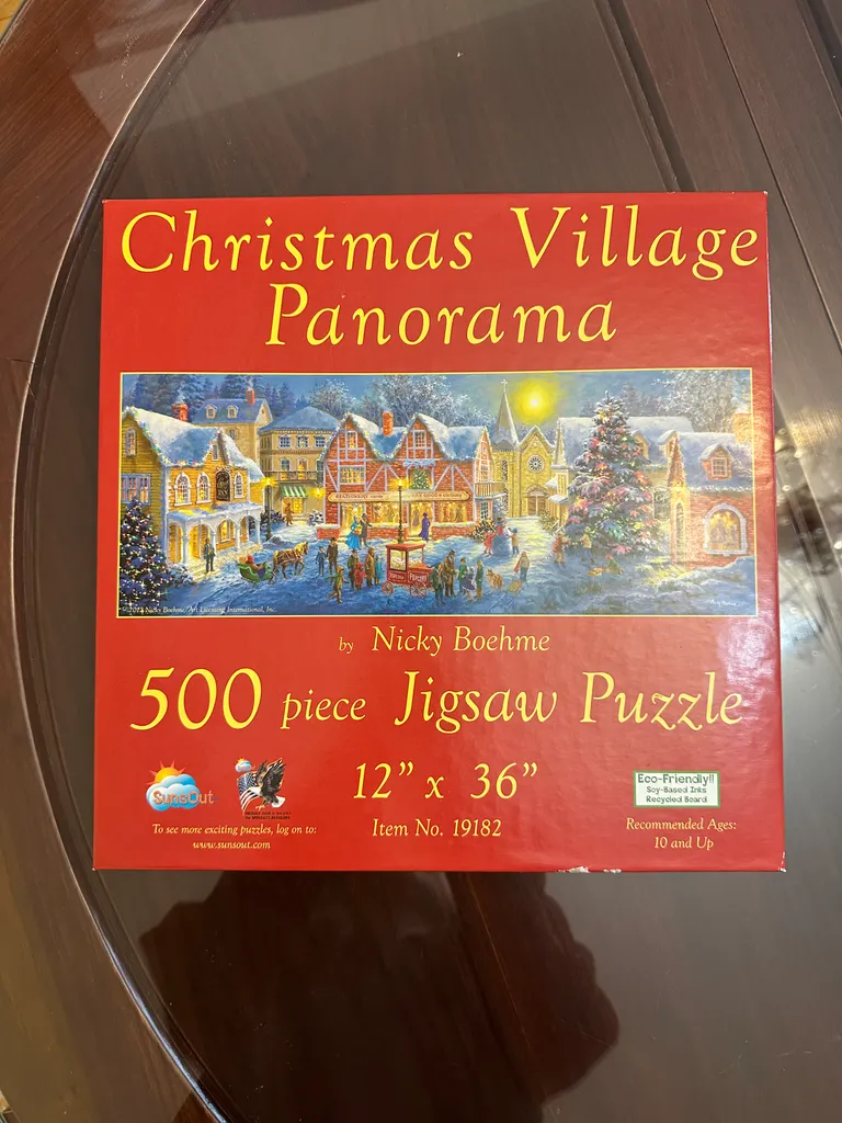 🧩🎄 500 Piece Puzzle - Christmas Village Panorama photo 1