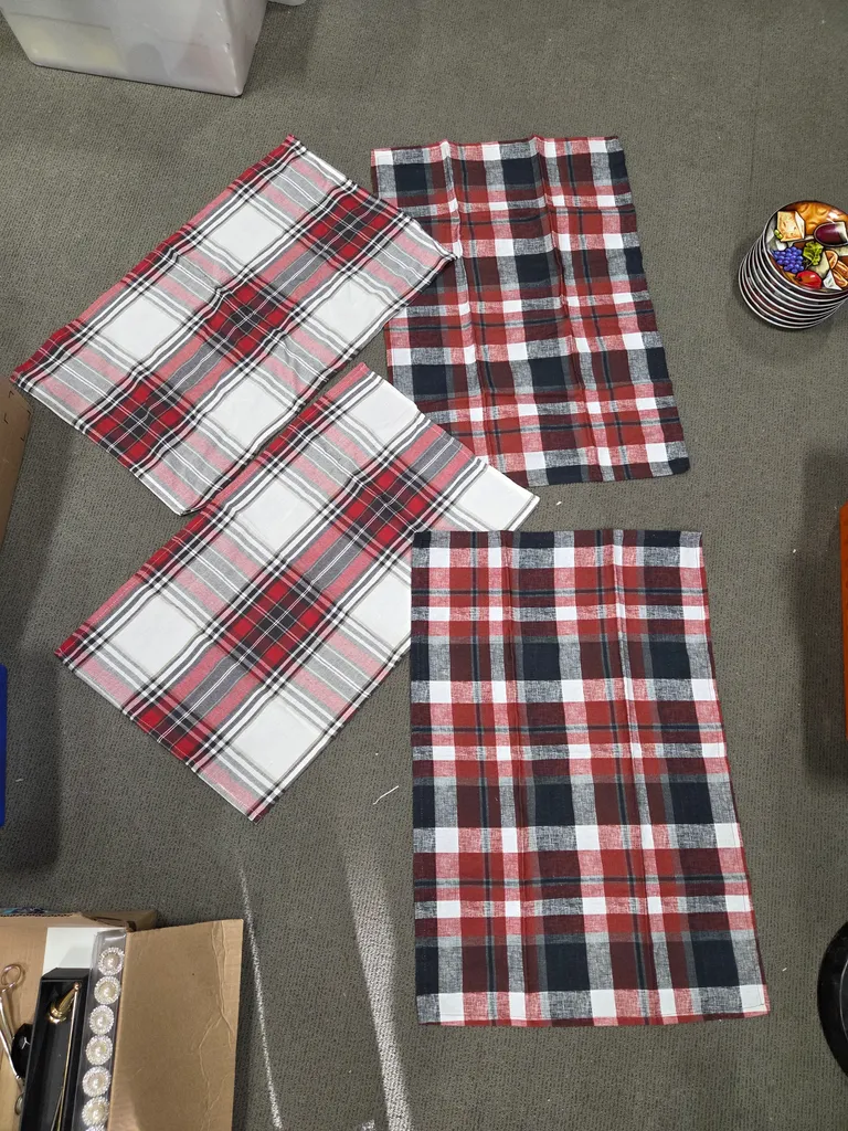 2 sets of plaid cloths  photo 1