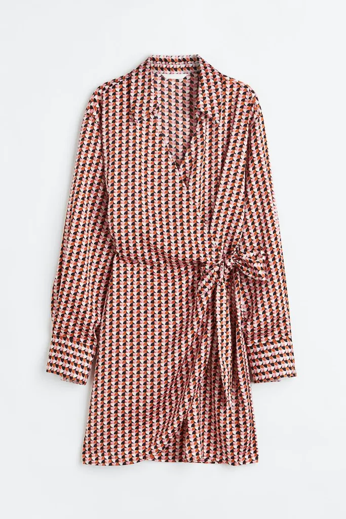 BNWT Satin Wrapover Shirt Dress photo 1