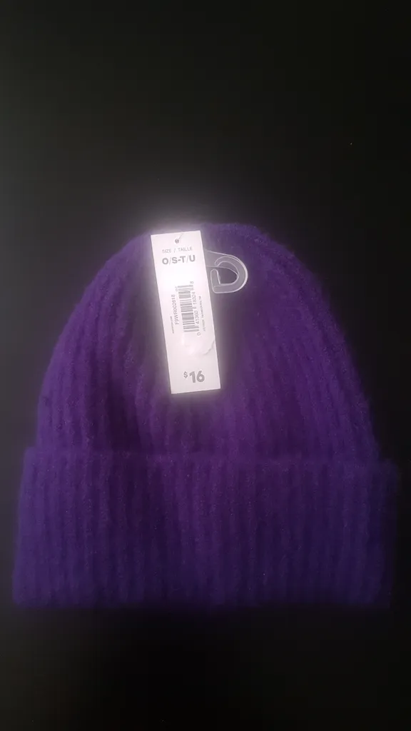 Fuzzy Purple Knit Toque/Beanie photo 1