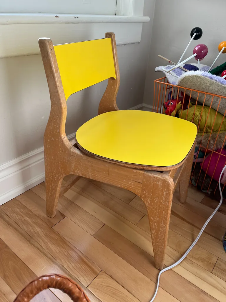Kids wooden chair photo 1