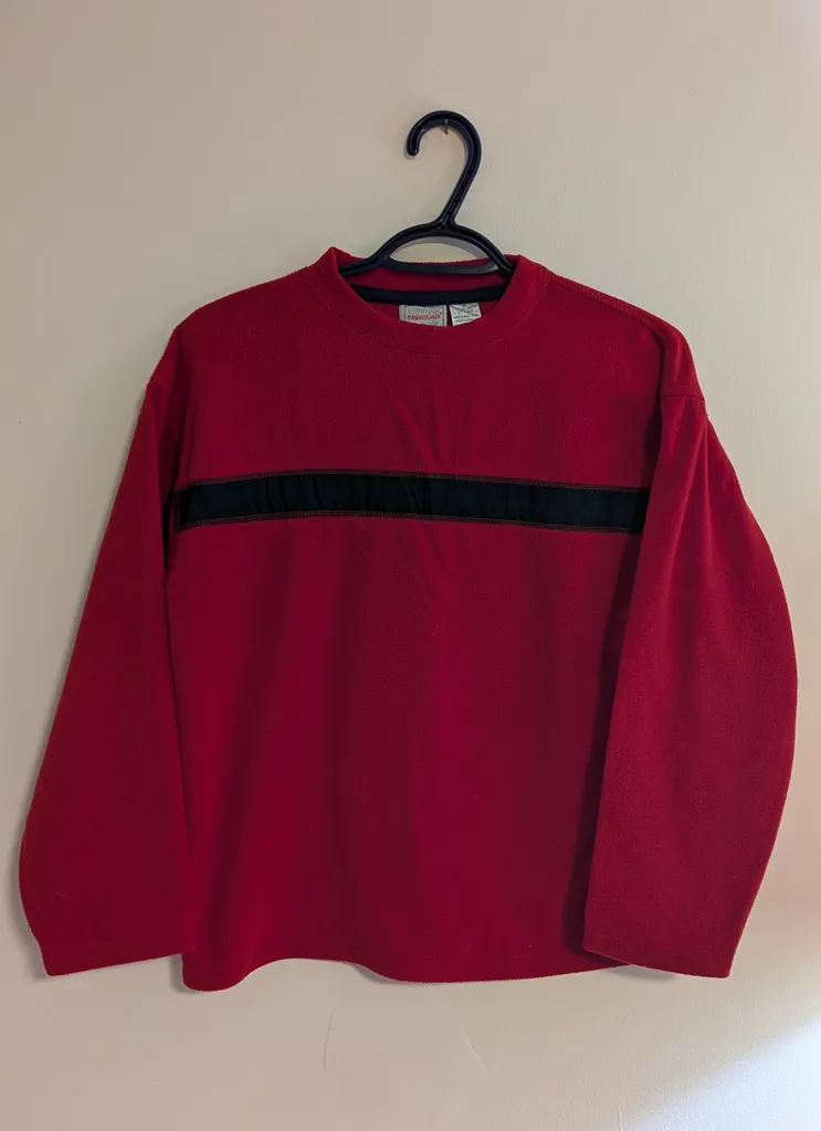 Red Fleece Sweater - Size Medium photo 1