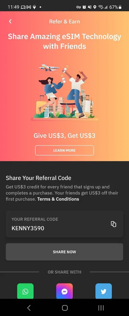 Free airalo e-sim $3 usd off coupon code  photo 1