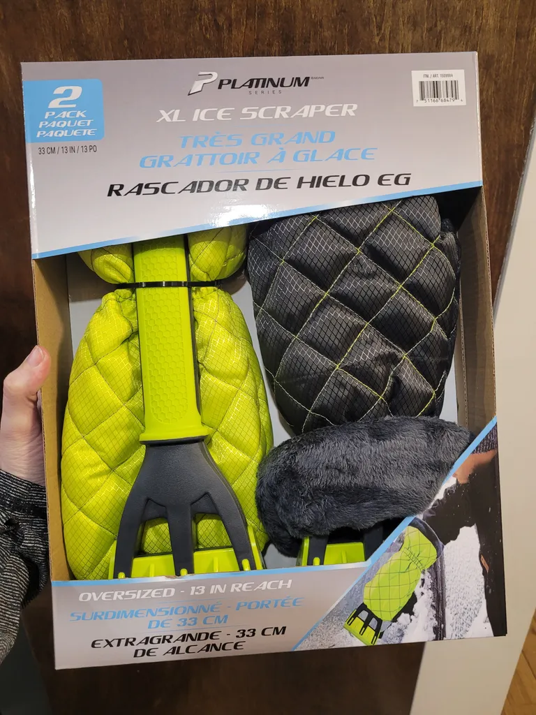 2 Platinum ice scraper w glove  photo 1