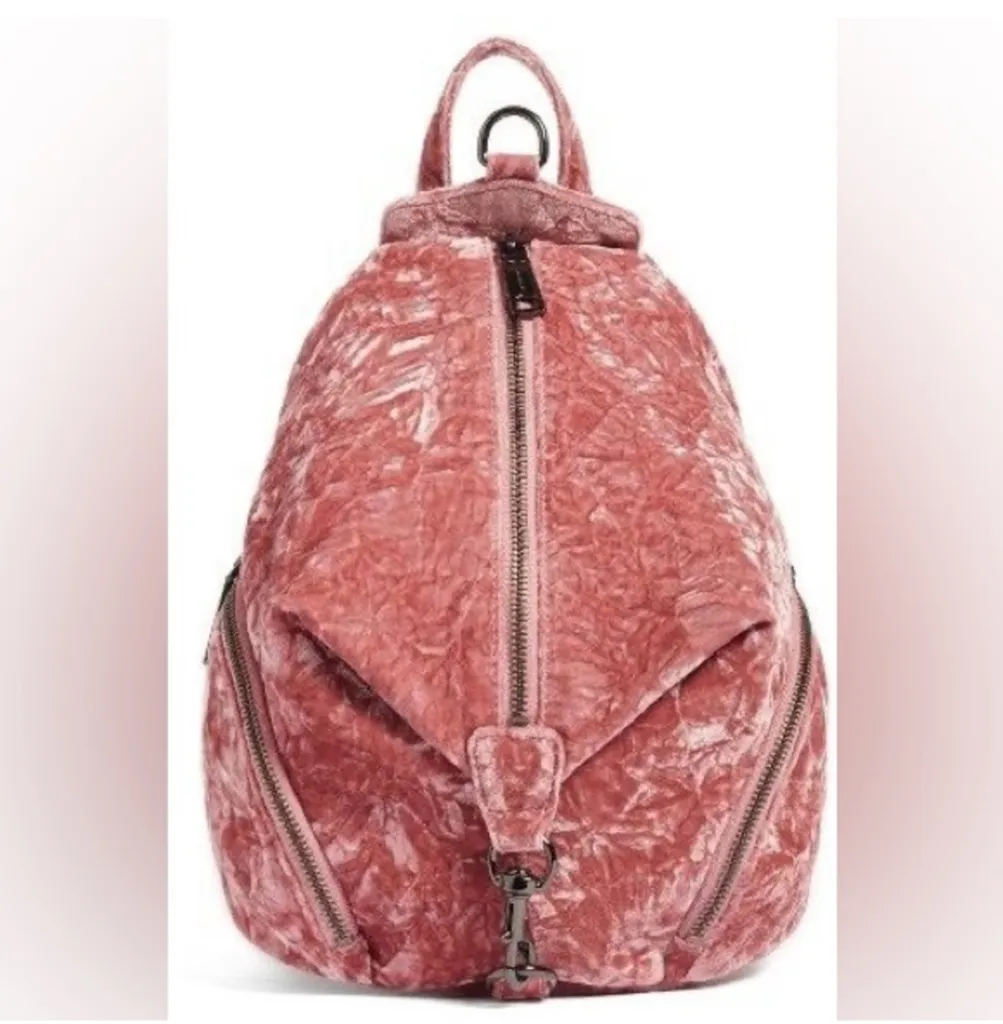 Rebecca Minkoff Pink Velvet Backpack  photo 1