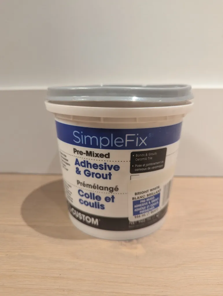 Adhesive & Grout (pre-mixed) Bright White photo 1